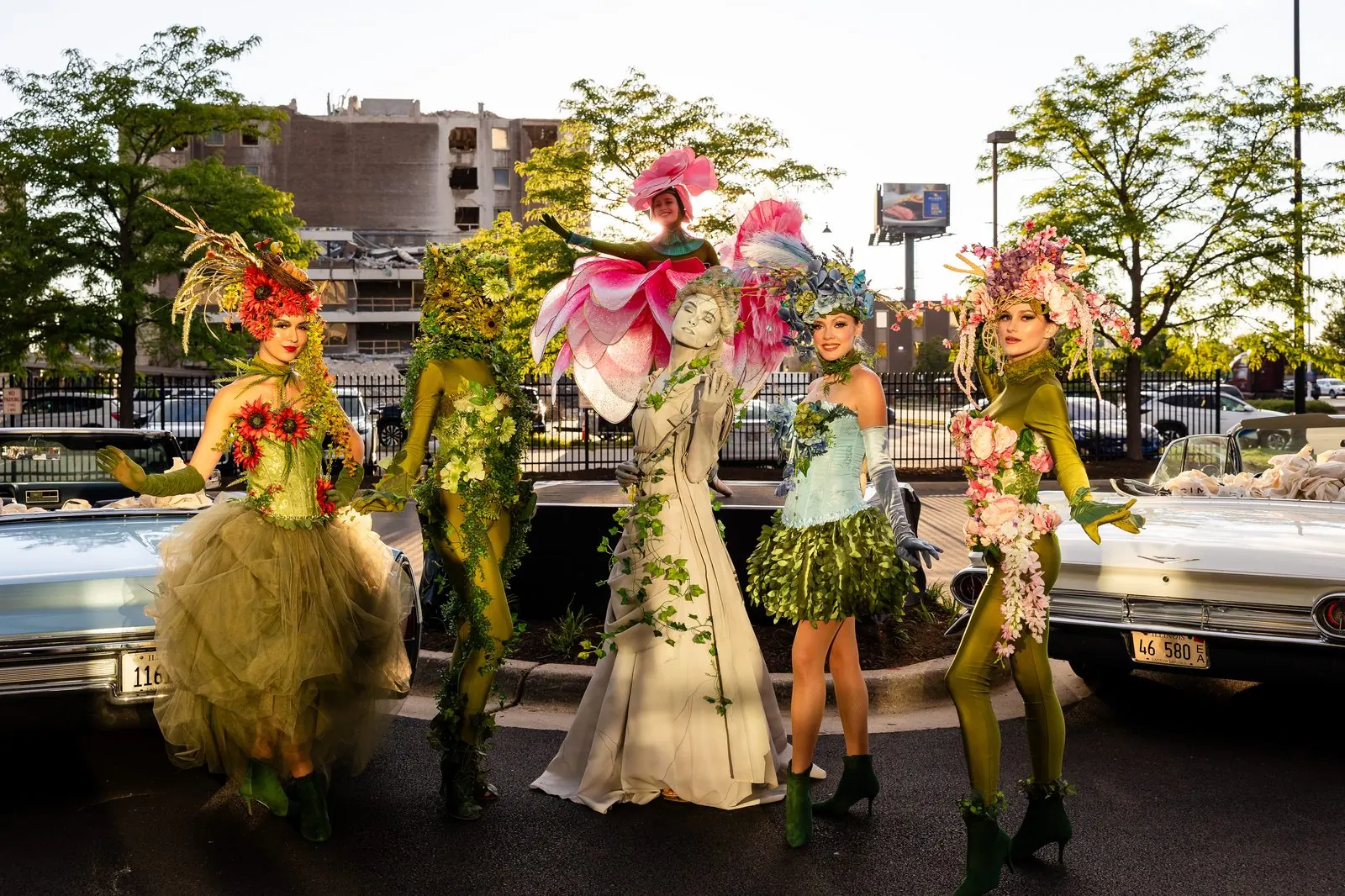 Costumed performers at a Heron Agency client activation