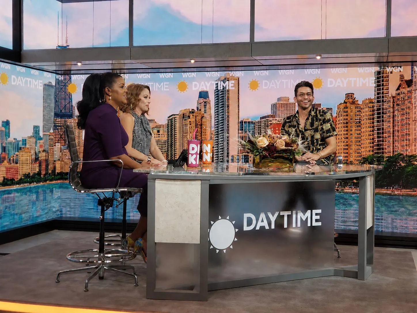 Heron Agency client on a live morning-show set