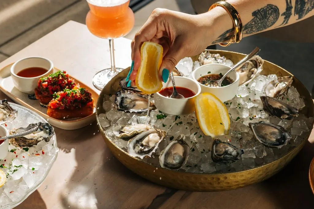Restaurant dish styled for social content